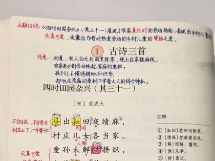 #小学语文 五年级下册第1课《古诗三首》课文精讲