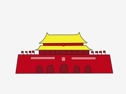 北京天安门简笔画教程 #建筑手绘 #简笔画 #天安门简笔画 #原创 #零基础学画画 #儿童美术