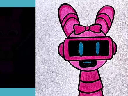 节奏盒子小粉变成快乐机器人 #简笔画