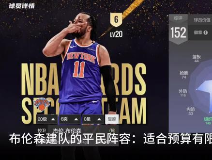 #游戏 美职篮全明星布伦森