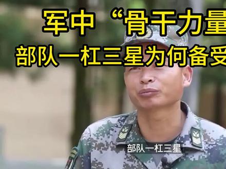军中“骨干力量”!部队一杠三星为何备受赞誉?