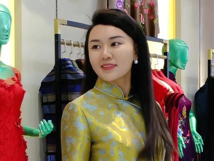 宋锦金玉满堂旗袍 定制过程分享 #北京中轴线上的高级定制