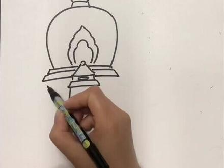 来一起画古塔吧🏯😉#塔 @抖音小助手