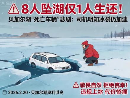 2026年2月20日,贝加尔湖奥利洪岛附近,一辆载有8名中国游客的车辆因冰面破裂沉入湖中,仅1人逃生,7人遇难。当地政府已因冰况不佳严禁车辆上冰,但涉事车辆仍违规驶入;司机发现冰面裂缝后未停车绕行,反而加速通过——这一脚油门,成了7条生命的绝命踏板。
这起惨剧,是自然风险与人为侥幸的双重绞杀。暖冬之下,贝加尔湖冰层脆弱、暗藏裂缝,所谓的“老司机经验”在自然规律面前一文不值。当地禁令形同虚设,司机违规操作,游客为“蓝冰之美”押上生命,代价惨痛。
这已是2026年1月以来当地第二起涉中国游客伤亡事故。跨境旅游安全不能只靠“运气”:俄方须严打非法运营,游客更应拒绝违规车辆、购买专项保险。贝加尔湖的蓝冰再美,也美不过活着回家。愿逝者安息,更愿每一次远行,都能平安归来。
