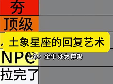 土象星座常用回复从夯到拉排名! #星座 #十二星座 #土象星座