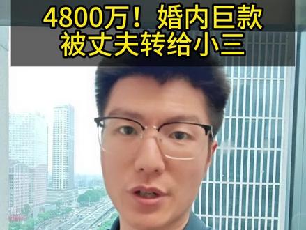 丈夫偷偷转走4800万,原配半辈子心血差点没了。 提醒所有已婚女性,守好自己的钱。#婚姻家庭 #第三者 #财务规划 #保险 #保护个人财产话题
