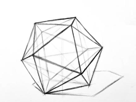 正二十面体打形教程#素描#结构#几何