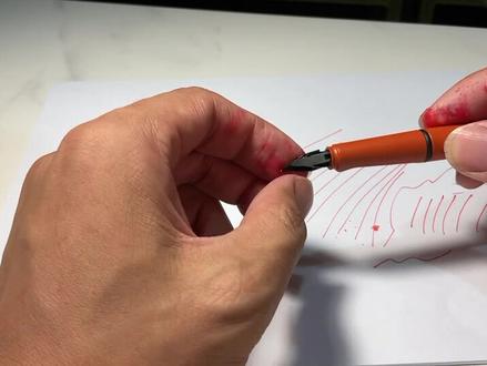 凌美钢笔换9新笔尖后,下墨量大了或小了,怎么办?