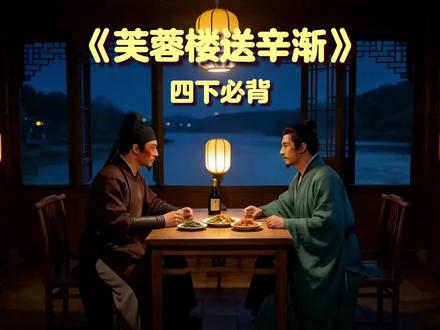 《芙蓉楼送辛渐》四年级语文下册必背古诗 #小学语文 #四年级课文#亲子学习#唐诗宋词#家长收藏孩子受益