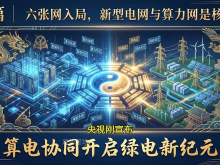 六张网入局!算电协同开启绿电新纪元 央视重磅!新型电网与算力网纳入国家顶层部署,拆解“算电协同”产业链核心环节与普通人可把握的确定性方向。#六张网 #算电协同 #绿电 #新型电网 #算力网