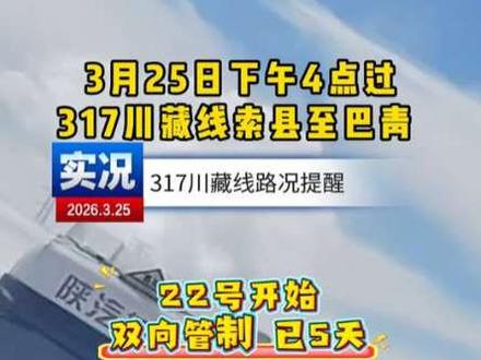 317川藏线索县至巴青管制5天!大车走不了,还有人逆行插队?#317国道 #那曲 #实时路况 #大车司机 #文明驾驶