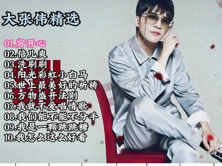 大张伟精选 精选十首大张伟经典歌曲。#大张伟 #倍儿爽 #穷开心 #洗刷刷 #阳光彩虹小白马