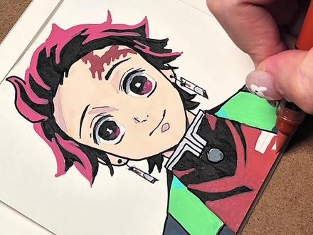 想和你在冬日里一起玩纸飞机画笔🖊️歌马可换墨丙烯马克笔 #鬼灭之刃 #炭治郎 #无一郎 #手绘 #歌马可换墨丙烯马克笔