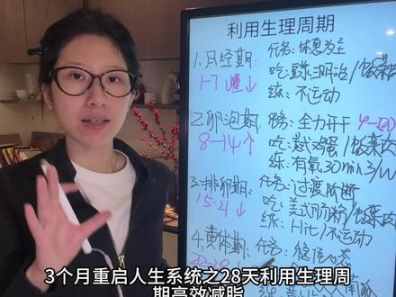利用生理周期疯狂减的干货!28天来把大的!#生理周期减#激素变化#女性减脂#28天#三个月重启人生系统