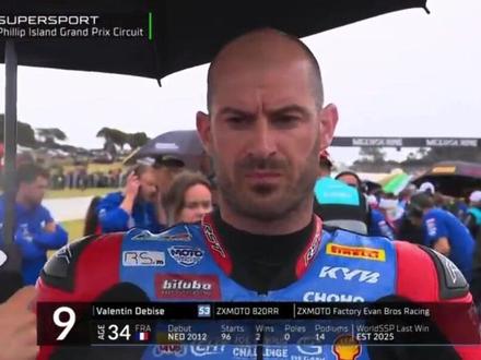 张雪820rr在wsbk的首次雨战成绩 第二次比赛就是雨战 是给团队增加数据的好机会 继续加油吧#宇智波老九#wsbk#摩托车比赛#张雪820rr#张雪机车