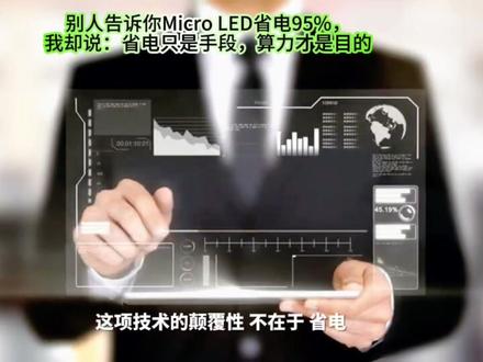 别人告诉你Micro LED省电95%,我却说:省电只是手段,算力才是目的#MicroLED #算力革命 #三安光电 #光互连 #数据中心黑科技