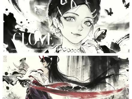 这种水墨拼图效果一键就能生成!赶紧给你喜欢的游戏安排上! #世界上有三个我 #这个世界有三个我 #这个世界有三个我制作教程 #剪映图片设计 #水墨画