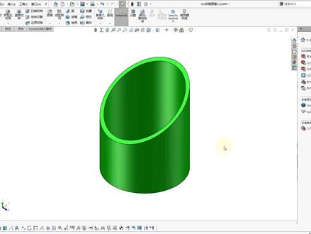 异形管展开 -001 斜截圆管 #solidworks钣金拆图 #弯头展开 #风管加工制作