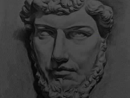 素描教程之亚历山大石膏面像5