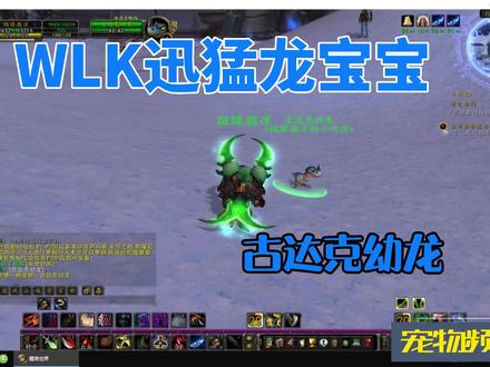 WLK迅猛龙宝宝古达克幼龙.mp4 #魔兽世界 #巫妖王之怒 #我的游戏秘籍 #休闲玩家 #宠物 #诺森德旅行 #游戏创想行动