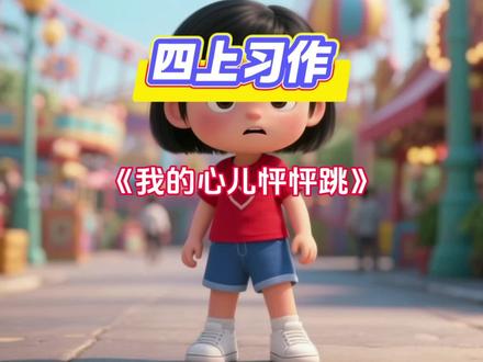 四年级上第八单元习作范文《我的心儿怦怦跳》#四年级 #同步作文 #作文范文 #四年级上册语文