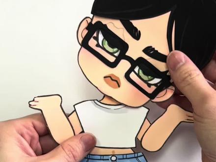 纸娃娃 #纸娃娃#会动的#纸艺DIY