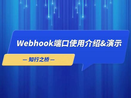 #大数据推荐给需要的人
Webhook端口使用介绍&演示#EDI