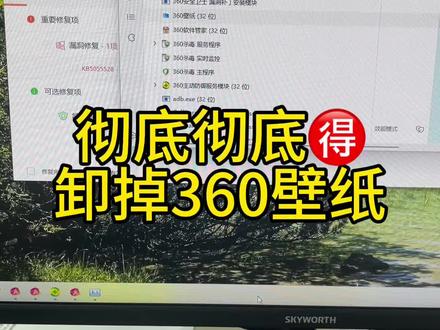 彻底删除360壁纸,傻瓜式操作跟着一步一步操作#电脑知识