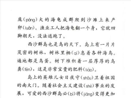 富饶的西沙群岛
#小学语文课本 #南海 #儿时记忆 #文学品读 #助眠