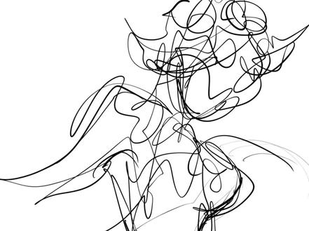 一镜到底!30秒一笔画王者荣耀英雄!#王者 #一笔画完 #画画 #妲己