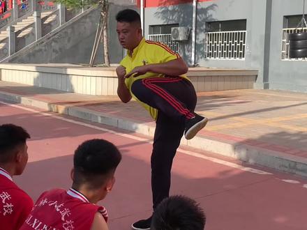 散打侧踹腿练习