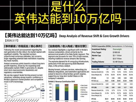 黄仁勋的AI五层蛋糕理论是什么?英伟达能达到10万亿吗
#英伟达 #AI #黄仁勋 #特斯拉