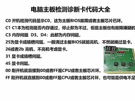 根据主板诊断卡修电脑的年代往事#诊断卡 #主板诊断卡 #诊断代码 #诊断证明书 #电脑知识 #diy电脑 #电脑知识分享及指导