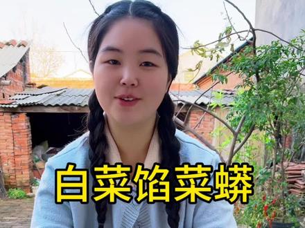 今天这个白菜馅的菜蟒太鲜了,真好吃#美食 #我的乡村生活#夫妻日常#白菜馅