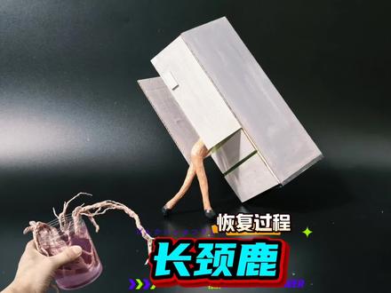 疯狂动物园手工 疯狂动物园长颈鹿恢复过程 #手工 #疯狂动物园