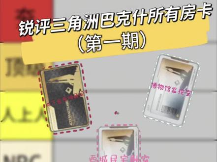 第2集|锐评三角洲巴克什所有房卡从夯到拉五个级别(第一期) #三角洲行动 #球球解说