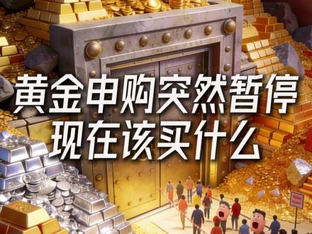 黄金申购突然暂停,现在该买什么? #财经 #黄金 #白银 #股票 #投资