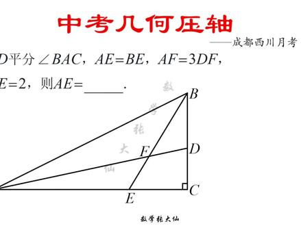 成都西川初三月考:几何压轴填空 #中考数学 #成都中考数学 #几何压轴题