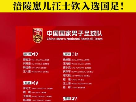 涪陵崽儿汪士钦入选国足!#涪陵 #国足