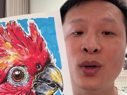 带大家画一个鹦鹉,步骤拆解的很详细,朋友们都可以一起画起来,评论区看到大家发的练习真的是为大家感到高兴,很牛 #带女儿画画 #跟李口口学画画 #零基础画画 #邪修画画