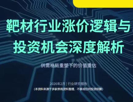 靶材行业涨价逻辑与投资机会分析#半导体 #靶材 #涨价 #股票 #投资
