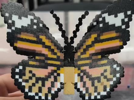 没人就玩,出个手工蝴蝶教程。#手工 #拼豆