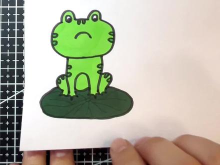 一起来画会唱歌的小青蛙,让青蛙动起来#青蛙简笔画 #创意美术 #儿童简笔画 #一学就会系列#动物简笔画