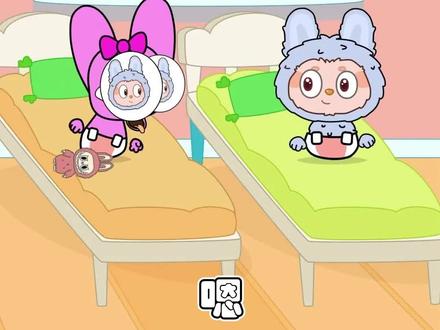 拉布布和节奏盒子婴儿 Sprunki 拉布布动画片!