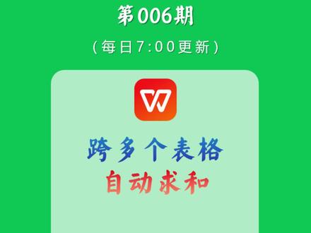 WPS表格跨多个工作表求和 #wps表格 #表格 #wps