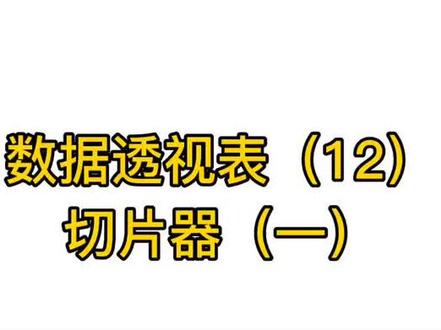简单好用的切片器 你还不会吗?#excel技巧 #excel #excel教学