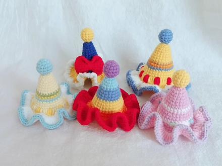 手工钩织生日帽教程