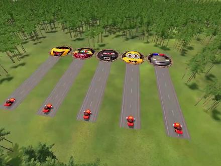 麦昆和朋友们的巨型赛道维修区 麦昆对决大小闪电麦昆!