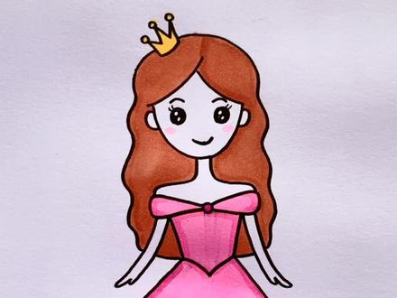 爸爸画的公主VS我画的公主。#简笔画 #一起学画画