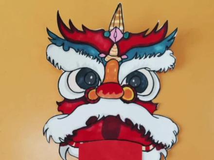 新年醒狮教程#创意美术 #醒狮 #新年挂饰 #新年 #马克笔